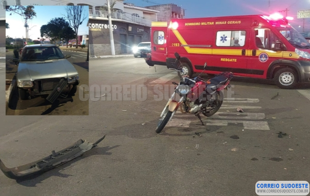 Motociclista-fica-ferido-em-colisão-com-automóvel-em-Guaxupé