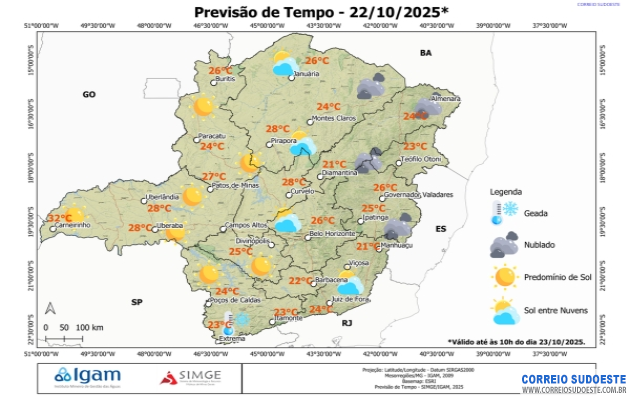 Quarta-feira-(22)-com-frio,-nuvens-e-chuvas-isoladas-no-Sudeste